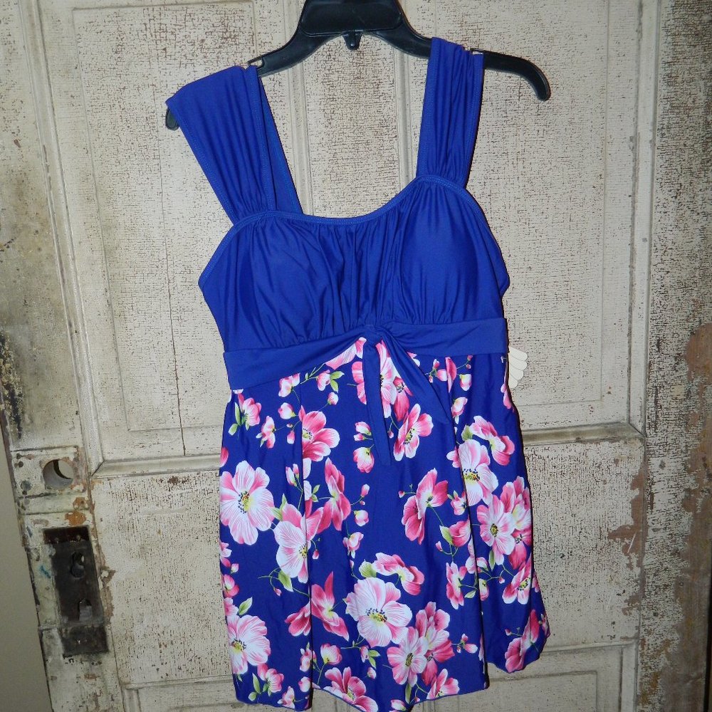 Wantdo Floral One Piece Swim Dress Size 12-14 (GG-17)